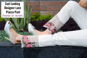 PL112 - Heavy Lace Embroidery Plazzo Pant