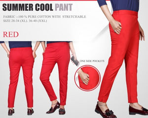 PP105 - Plazzo Pant Summer Cool Fabric Red