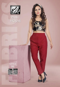 PP124 - Plazzo Pant Heavy Cotton Maroon color (Non-stretchable)