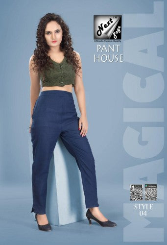 PP125 - Plazzo Pant Heavy Cotton Navy Blue color (Non-stretchable)
