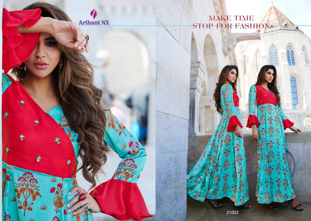 KT0104 (L) & (XL) 08 - Stylish Kurti Arihant Krishwi Vol 2