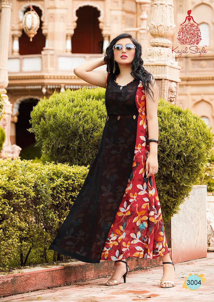 Long Maroon Cotton Kurti With Belt And Bell Sleeves  Latest Kurti Designs