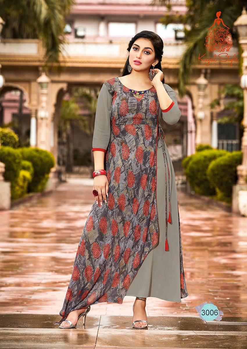 KT0101 XL 10 Stylish Kurti Kajal Style Fashion Blossom Vol 3