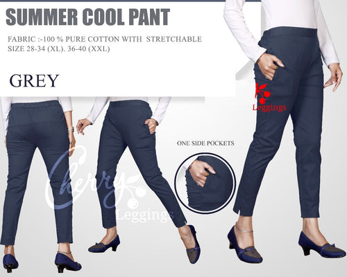 PP106 - Plazzo Pant Summer Cool Fabric Grey