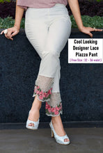 Load image into Gallery viewer, PL112 - Heavy Lace Embroidery Plazzo Pant